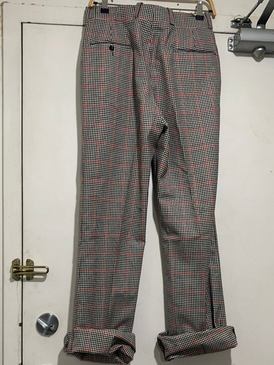 NEW VINTAGE WOOL PLAID PANTS SIZE 30 - Picture 7 of 8